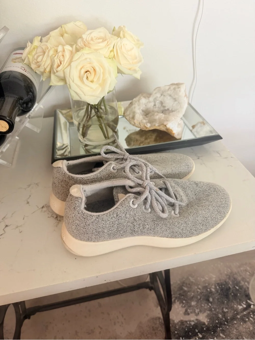 allbirds Light Gray Wool Slip-On Sneakers